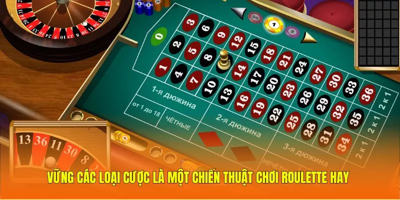 Chiến thuật Roulette hiệu quả dành cho người mới 2 Vững các loại cược là một chiến thuật chơi Roulette hay